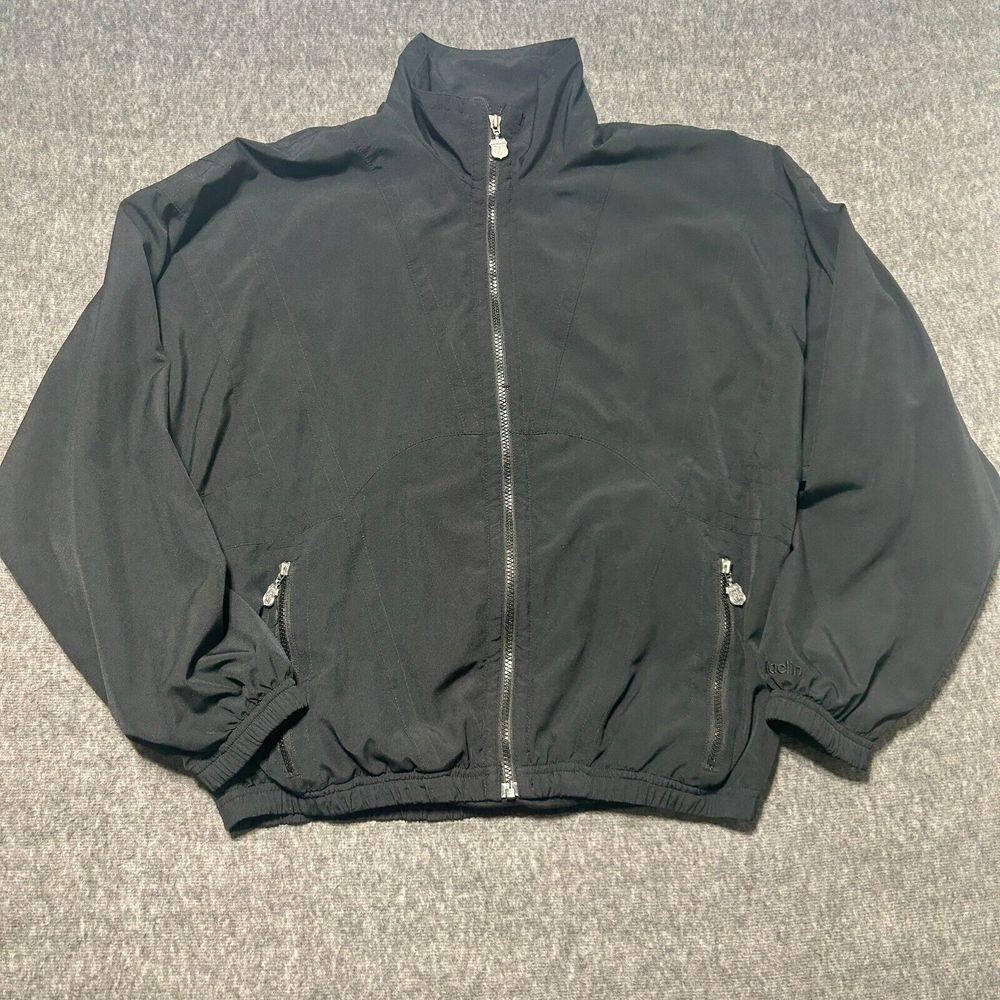 Kaelin‎ Windbreaker Jacket Medium Black 90's Full Zip Womens
